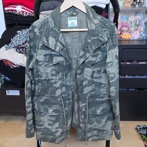 Old Navy Olive Camo Utility Jacket